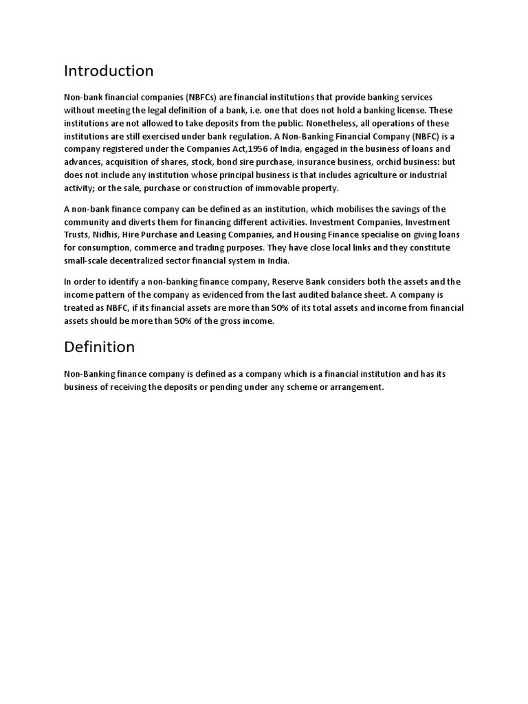 NBFC | PDF