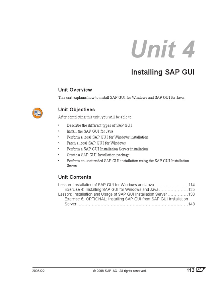 Manual Instalacion Sapgui + Sapguiserver | PDF | Installation (Computer ...