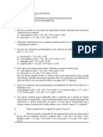 Lista de Exercício 2014.2 - Aminoácidos e Proteínas