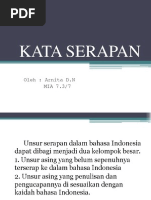 Kata Serapan