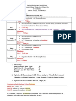 Ug Schedule For September 15-19 2014