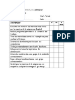 Lista de Cotejo para Evaluar