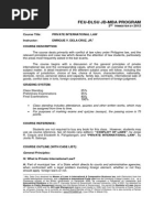 Conflict of Laws Syllabus FEU DLSU 2014