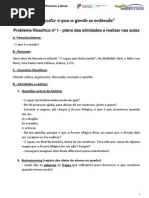 Filosofia Para Crianças - Atividades Sobre o Problema 1, Versão Final
