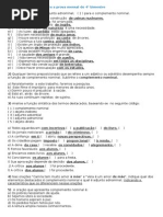 Exercicios de Reforco Para a Prova Mensal