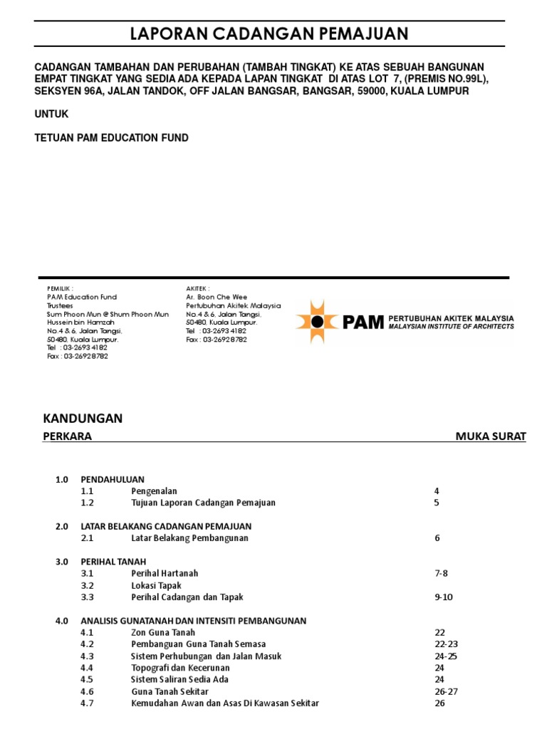 Laporan Cadangan Pemajuan Projek Pdf