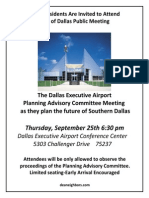 Dallas Executive Airport PAC Meeting Flier 2014