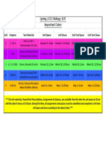 Bio 168 HYB Sp10 Important Dates