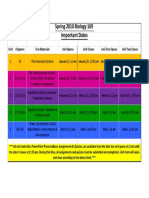 Bio 169 HYB Sp10 Important Dates