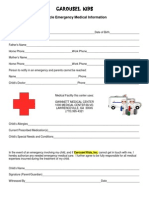 Vehicle Emergency Medical Form