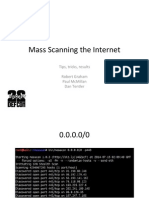 DEFCON 22 Graham McMillan Tentler Masscaning The Internet