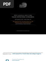 Are Equities Still the Best House in the Financial Asset Neighborhood LeonCooperman ValueInvestingCongress 9-8-14