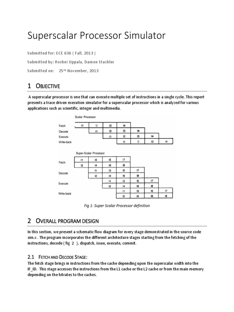 Superscalar Processor Simulation Overview | PDF | Cpu Cache ...