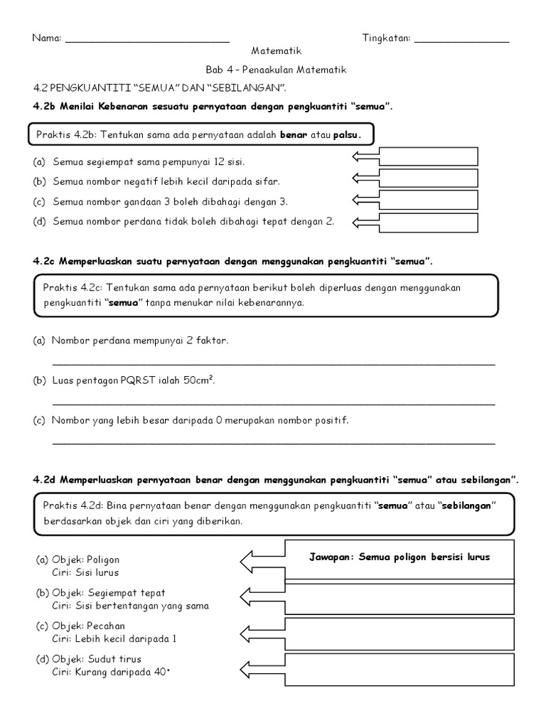 Latihan Penaakulan Matematik Pdf