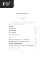 Introduction To Copulas: Mark S. Tenney Mathematical Finance Company July 18, 2003