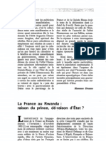 1993-10--- La France Au Rwanda Raison Du Prince Deraison d'Etat