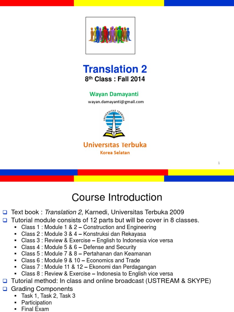 8th Class Translation Course Overview | PDF | Languages | Business