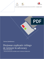 Dicționar Explicativ Trilingv de Termeni În Advocacy (Ro-En-fr) (2013)