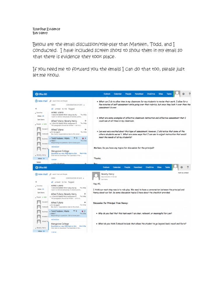 Role-Play Evidence Email Discussion | PDF