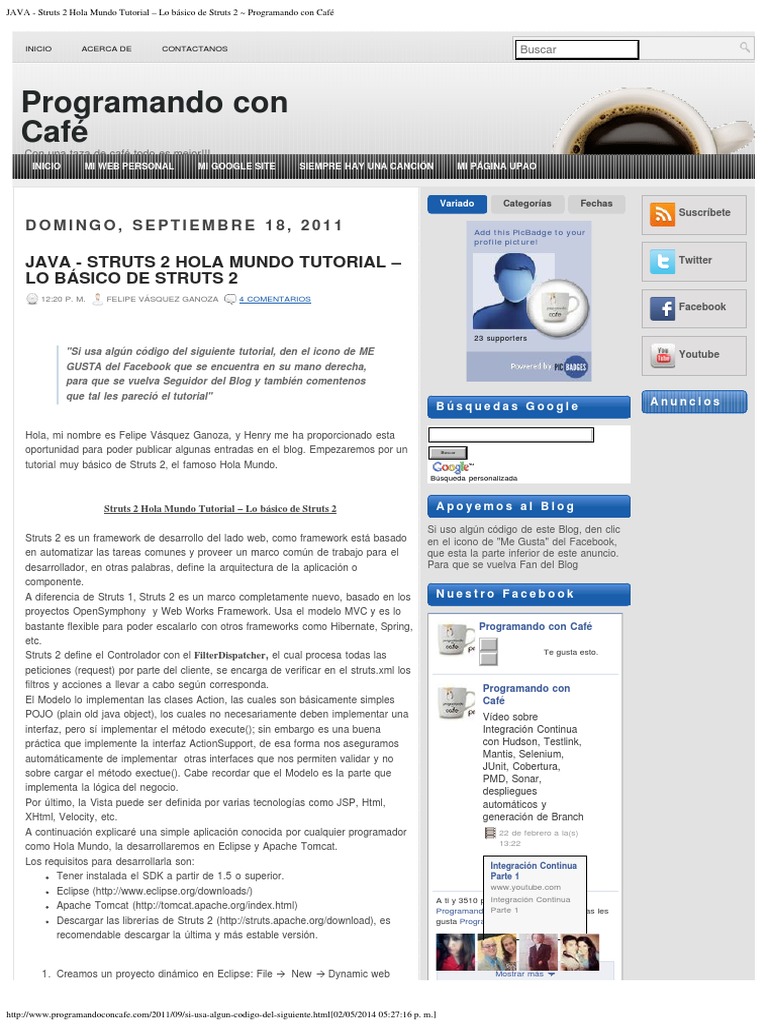 JAVA Struts 2 Hola Mundo Tutorial Lo b sico de Struts JAVA Struts 2 Hola Mundo Tutorial Lo b sico de Struts