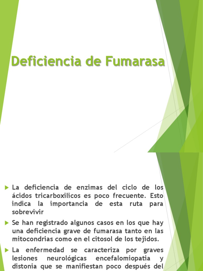 Deficiencia de Fumarasa y sus Efectos | PDF | Bioquímica | Química