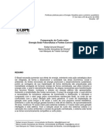 Compara custo energia solar vs fontes convencionais