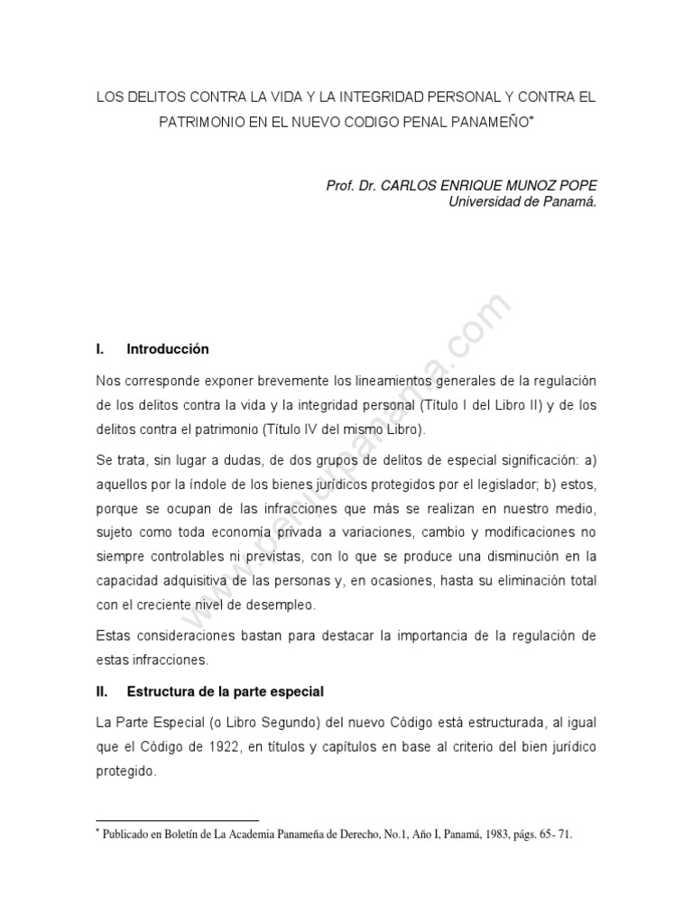 Delitos contra la vida y la integridad personal | PDF | Delito | Extorsión