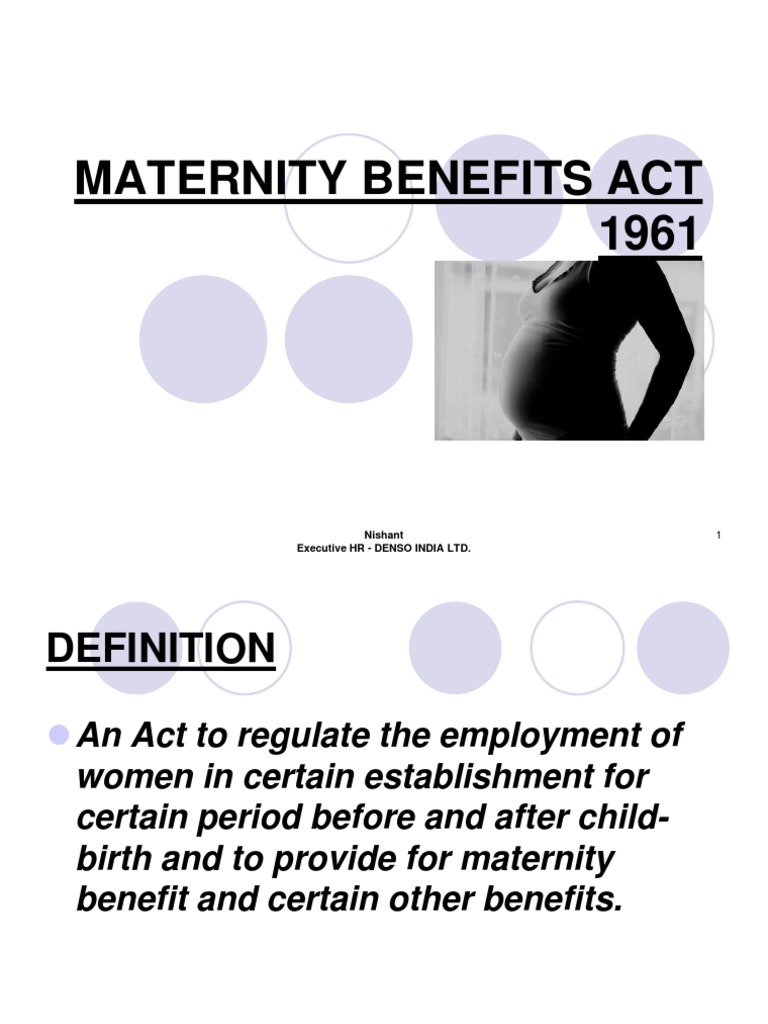 Maternity Benefits Act 1961 PDF Fine (Penalty) Military Discharge