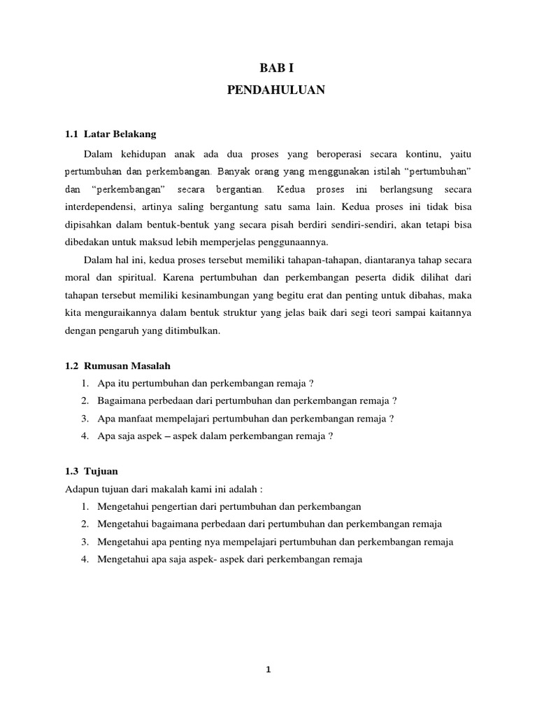 Perkembangan Remaja Pdf
