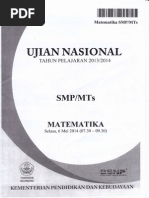 Pembahasan Soal Un Matematika Smp 2014 Paket 1