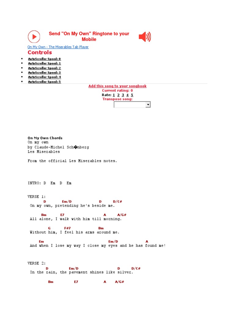 On My Own Pdf Song Structure Songs