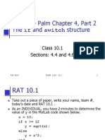 Matlab - Palm Chapter 4, Part 2 The If and Switch Structure