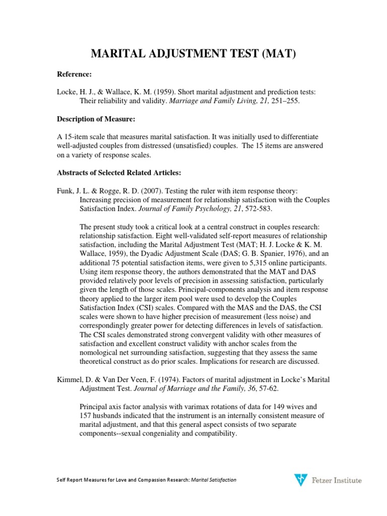 Marital satisfaction inventory revised (msi-r) pdf