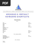 Archicad 81 Keyboard Shortcuts