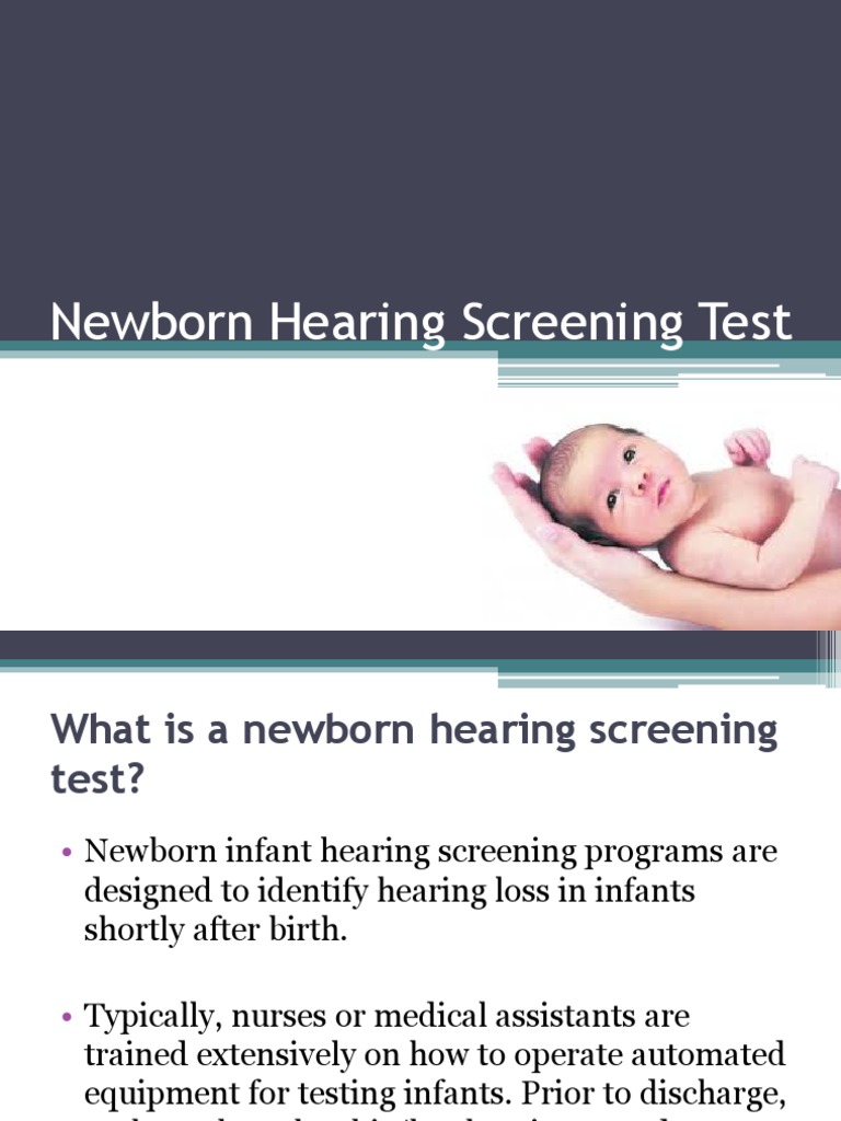 Newborn Hearing Screening Test Hearing Infants