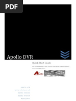 Apollo DVR Quick Start Guide