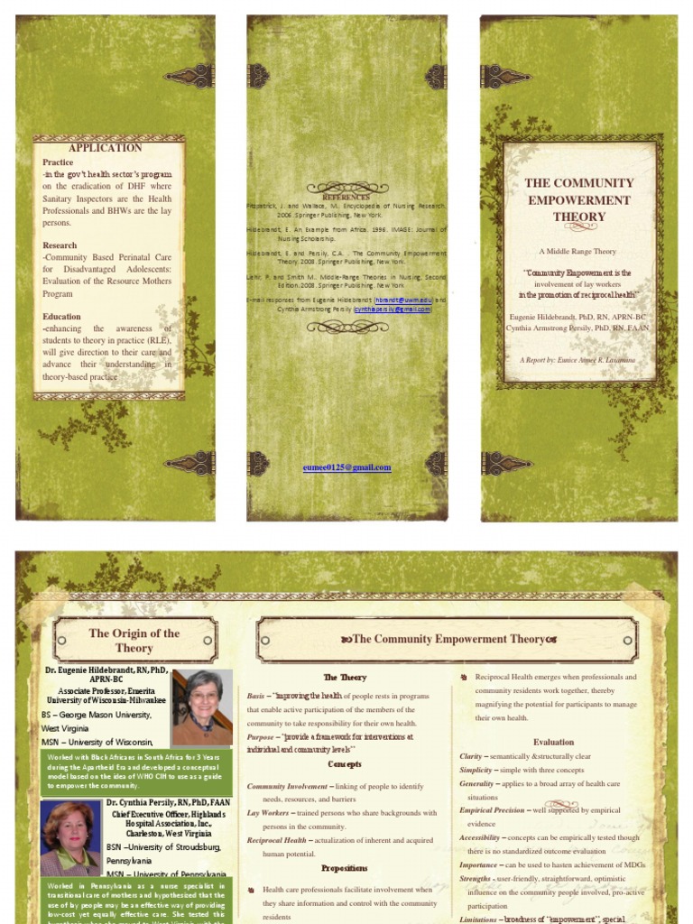 Community Empowerment Theory Pdf Empowerment Nursing