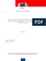 Attitudes of Europeans Towards Waste Management and Resource Efficiency