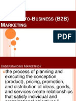 Usiness TO Usiness Arketing: B - B (B2B) M