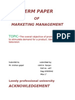 MARKETING Term Paper