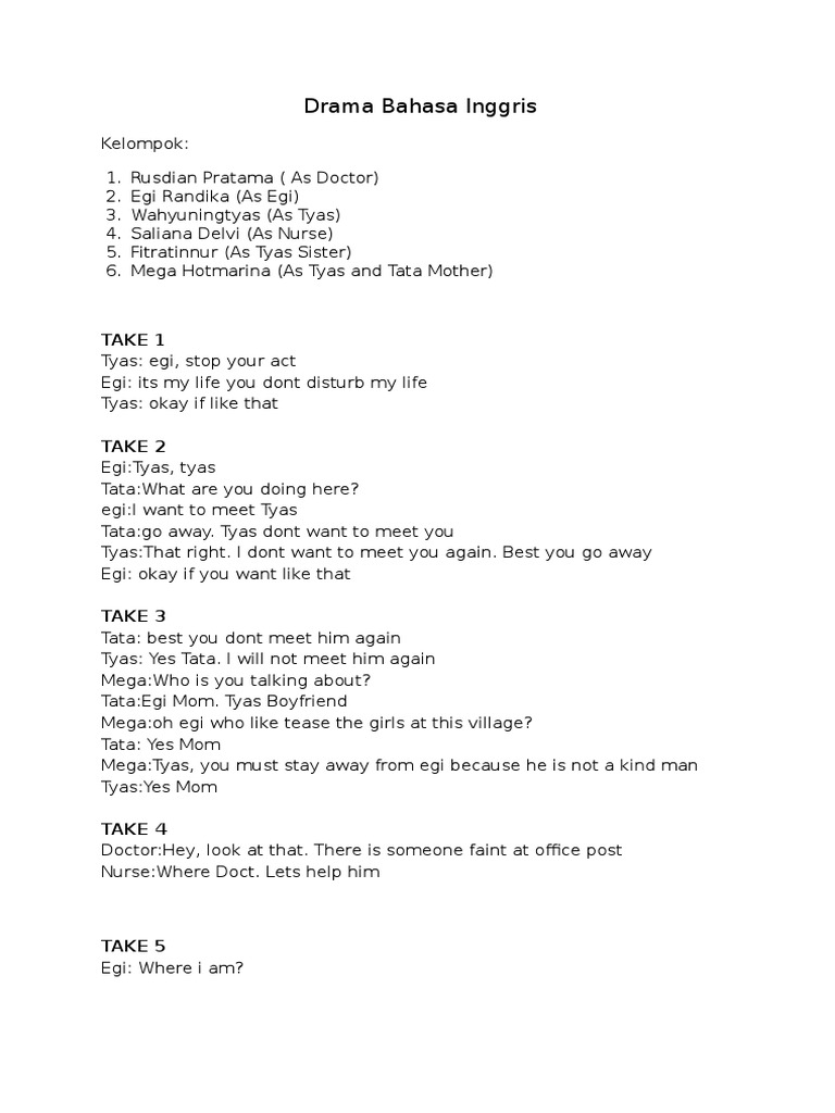 English Drama Play Script | PDF