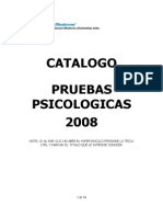 Catalogo Pruebas Psicologicas 2008