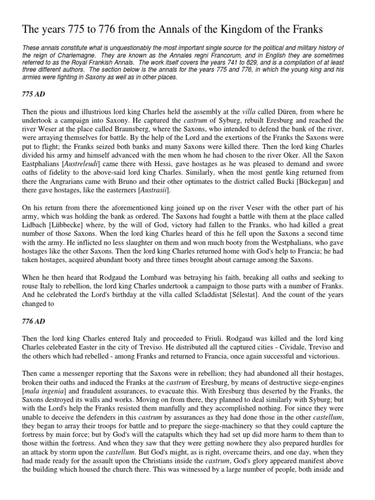 The Saxon Wars: Charlemagne's Military Campaigns Against the Saxons and ...