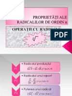 Proprietăţi Ale Radicalilor de Ordin n