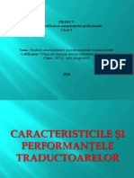 Studiul Caracteristicilor Si Performantelor Traductoarelor