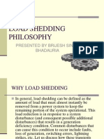 Load Shedding Philosophy