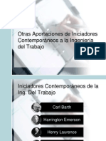 Otras Aportaciones de Iniciadores Contemporaneos Al Estudio Del Trabajo