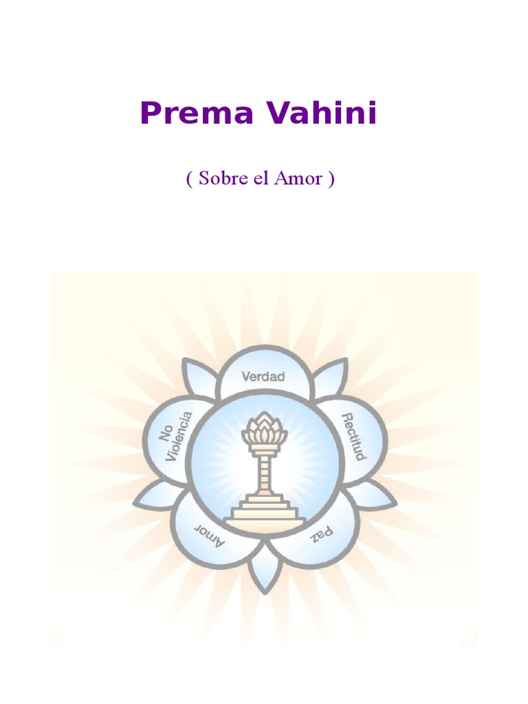 Prema Vahini (Sobre El Amor) Sathya Sai Baba PDF Verdad Unión Europea