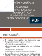 O Principio de Cura Homeopático Fundamentado Na Farmacologia - Trabalho