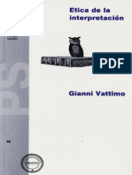 Gianni Vattimo - Ética de la interpretación